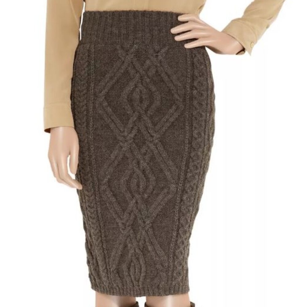 NWT Chloé Cable Knit Pencil Skirt Size M